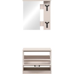 Vestiaire d'entrée - Décor sable - L65 x H180 x P25 cm