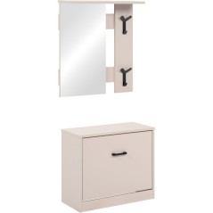Vestiaire d'entrée - Décor sable - L65 x H180 x P25 cm