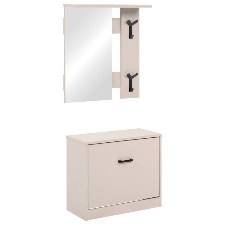 Vestiaire d'entrée - Décor sable - L65 x H180 x P25 cm