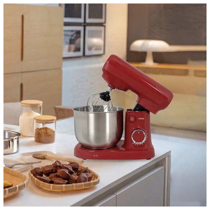 Robot pâtissier 3 L - LIVOO - DOP262R - 1500 W - 10 vitesses Robot pâtissier 3 L - LIVOO - DOP262R - 1500 W - 10 vitesses