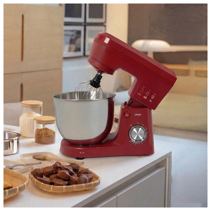 Robot pâtissier 5 L - LIVOO - DOP263R - 1500 W - Multifonction Robot pâtissier 5 L - LIVOO - DOP263R - 1500 W - Multifonction