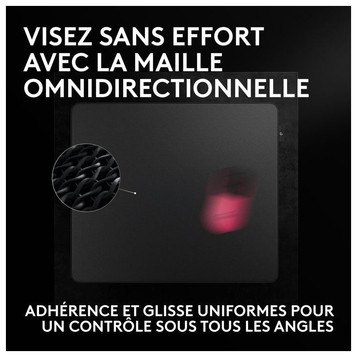 Tapis de souris gamer - Logitech G - Pro X Control - Noir