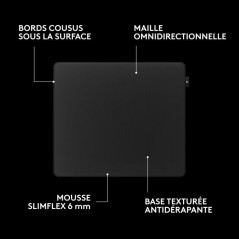 Tapis de souris gamer - Logitech G - Pro X Control - Noir