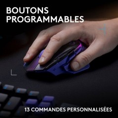 Souris gamer - Sans fil - Logitech G - G502 X Plus - Lilas foncé