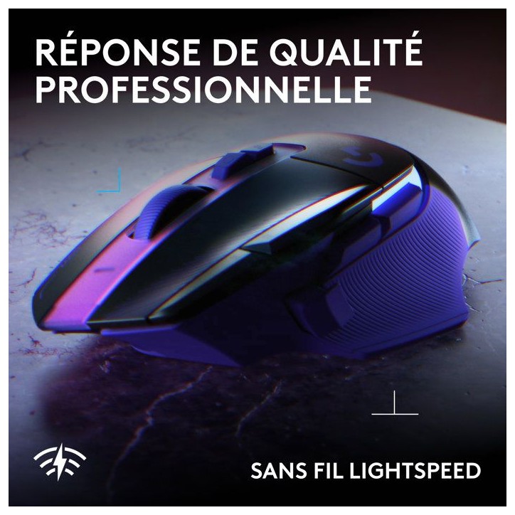 Souris gamer - Sans fil - Logitech G - G502 X Plus - Lilas foncé