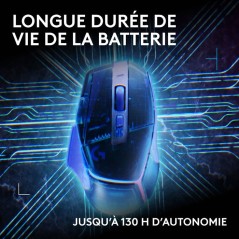Souris gamer - Sans fil - Logitech G - G502 X Plus - Lilas foncé