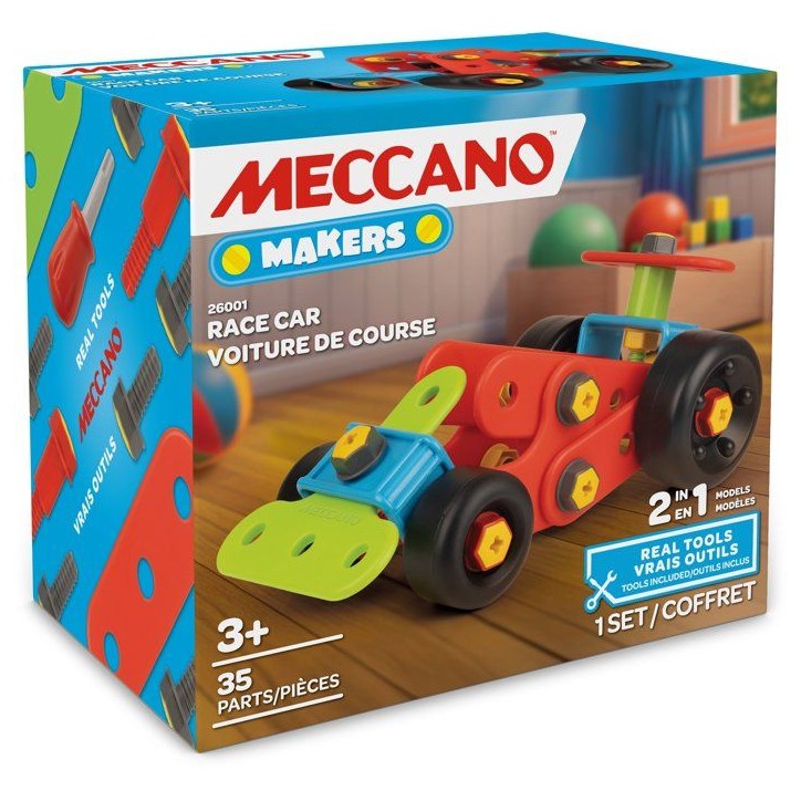 Jeu de construction - MECCANO - Makers Voiture 2 en 1 APM12101 - 35 pieces - Transformable - Enfant Jeu de construction - MECCANO - Makers Voiture 2 en 1 APM12101 - 35 pieces - Transformable - Enfant