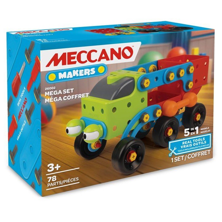 Jeu de construction - MECCANO - Makers Mega Coffret 5 en 1 APM12102 - 78 pieces - Multi-modeles - Créatif Jeu de construction - MECCANO - Makers Mega Coffret 5 en 1 APM12102 - 78 pieces - Multi-modeles - Créatif