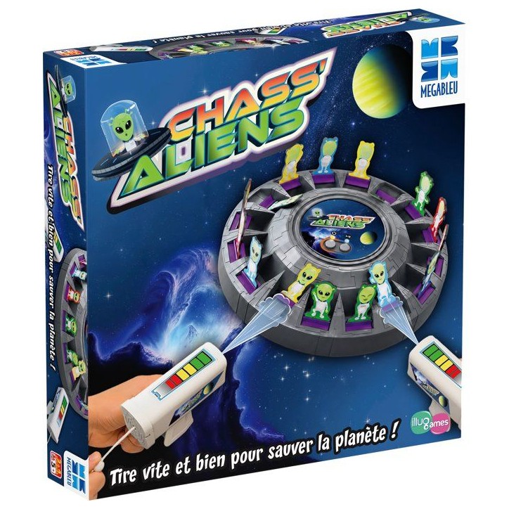 Chass'Alien - jeu de plateau - MEGABLEU - action et réflexe Chass'Alien - jeu de plateau - MEGABLEU - action et réflexe