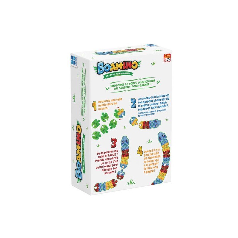 Boamino - jeu d'ambiance - MEGABLEU - mémoire et dominos