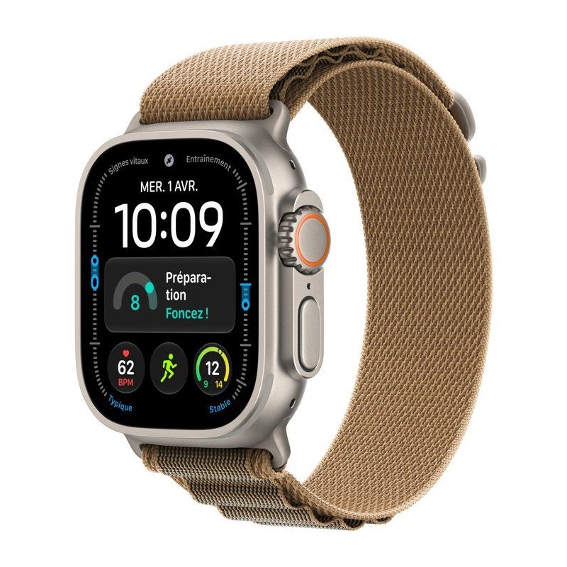 APPLE Watch Ultra 4 GPS + Cellular - 49mm - Boîtier Natural Titanium