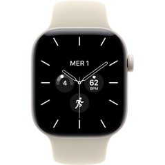APPLE Watch Series 12 GPS + Cellular - 42mm - Boîtier Pearl White Céramique - Bracelet Sand Sport Band - M/L