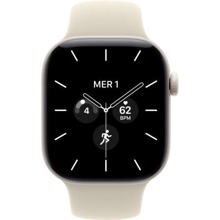 APPLE Watch Series 12 GPS + Cellular - 42mm - Boîtier Pearl White Céramique - Bracelet Sand Sport Band - M/L