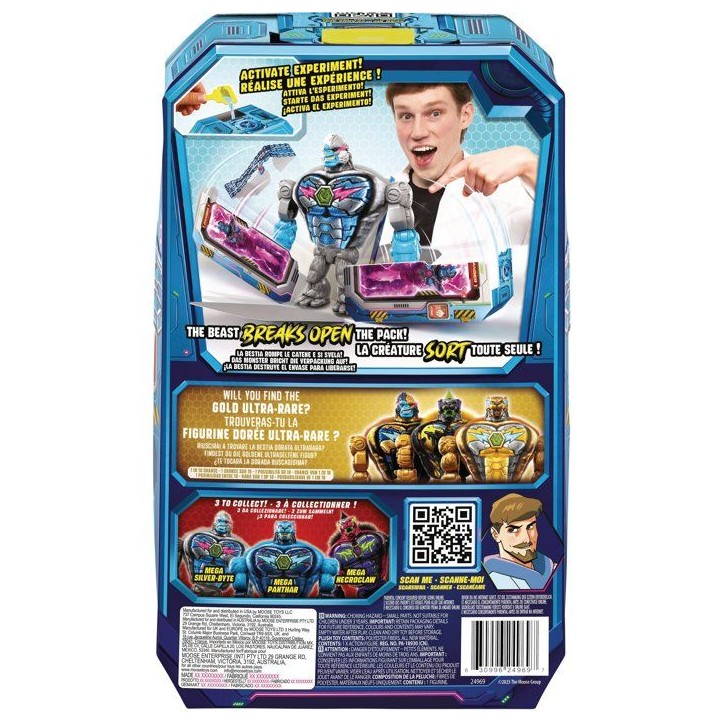 Figurine géante - MRBEAST LAB - Mega Mutator Silver Byte - 23 cm - Effet surprise - Collection Figurine géante - MRBEAST LAB - Mega Mutator Silver Byte - 23 cm - Effet surprise - Collection