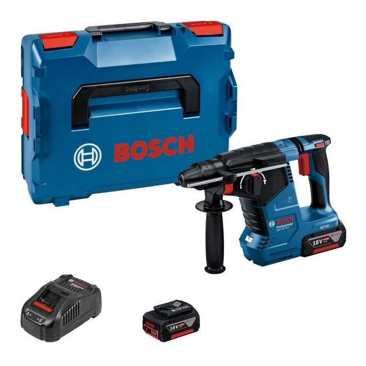 Perforateur SDS-PLUS Bosch Professional GBH 18V-24 C + 2 batteries 5.0Ah + Chargeur GAL 1880 - 0611923003 Perforateur SDS-PLUS Bosch Professional GBH 18V-24 C + 2 batteries 5.0Ah + Chargeur GAL 1880 - 0611923003