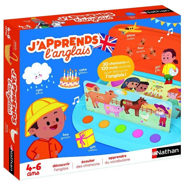 J'apprends l'anglais - Jeu d'apprentissage - NATHAN - Des 3 ans J'apprends l'anglais - Jeu d'apprentissage - NATHAN - Des 3 ans