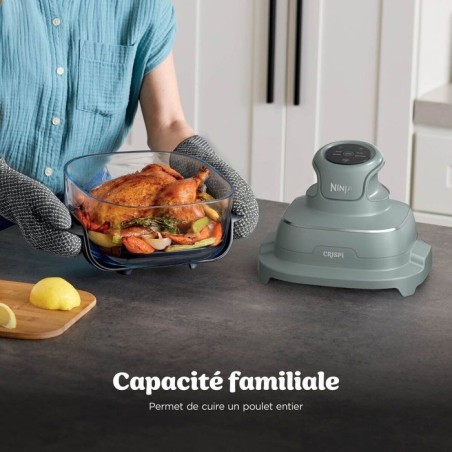 Friteuse sans huile en verre - Ninja - CRISPi FN201EUGN8 - 2 capacités 2,3L+3,8L - 4 modes de cuisson - Sans PFAS - 1700W