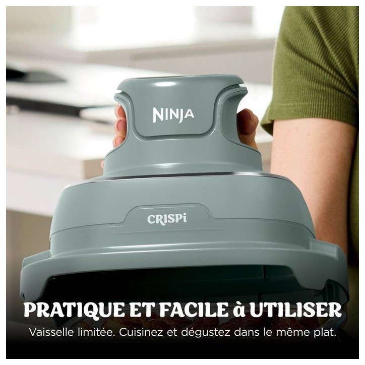 Friteuse sans huile en verre - Ninja - CRISPi FN201EUGN8 - 2 capacités 2,3L+3,8L - 4 modes de cuisson - Sans PFAS - 1700W Friteuse sans huile en verre - Ninja - CRISPi FN201EUGN8 - 2 capacités 2,3L+3,8L - 4 modes de cuisson - Sans PFAS - 1700W