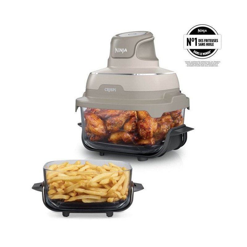 Air fryer - NINJA - CRISPi FN201EUSD2 - 1700 W - 2 récipients en verr