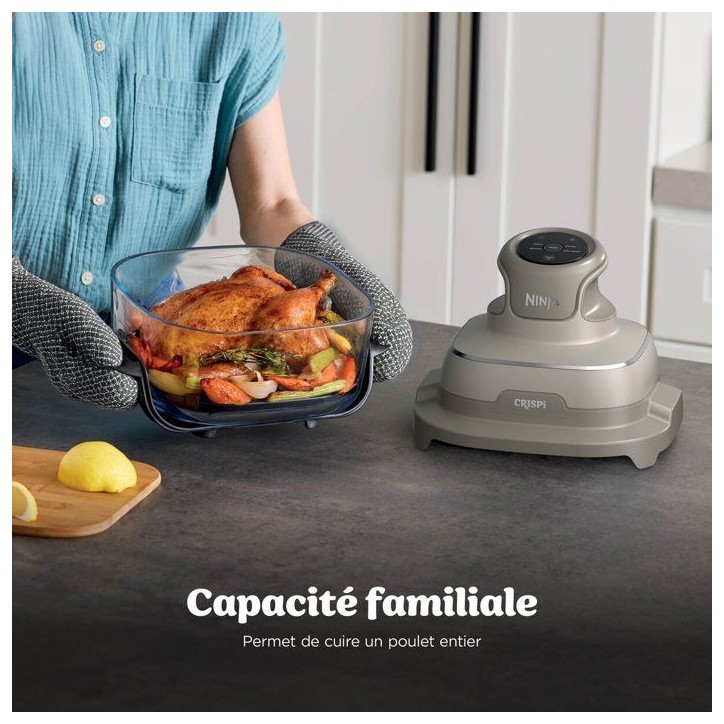 Air fryer - NINJA - CRISPi FN201EUSD2 - 1700 W - 2 récipients en verre 3,8 L + 2,3 L - 4 modes de cuisson - Sans PFAS Air fryer - NINJA - CRISPi FN201EUSD2 - 1700 W - 2 récipients en verre 3,8 L + 2,3 L - 4 modes de cuisson - Sans PFAS