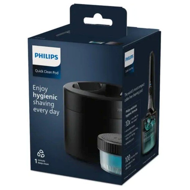 Accessoire de nettoyage rasoir - PHILIPS - QCP10/01 - Quick Clean Pod - cartouche incluse - parfum frais Accessoire de nettoyage rasoir - PHILIPS - QCP10/01 - Quick Clean Pod - cartouche incluse - parfum frais