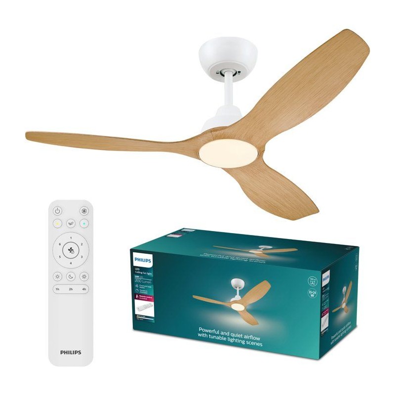 Ventilateur de plafond - Philips - Olas - Pales fixes - Diametre 132 c