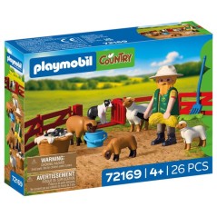 PLAYMOBIL 72169 Berger avec enclos a moutons & chien, Country la ferme