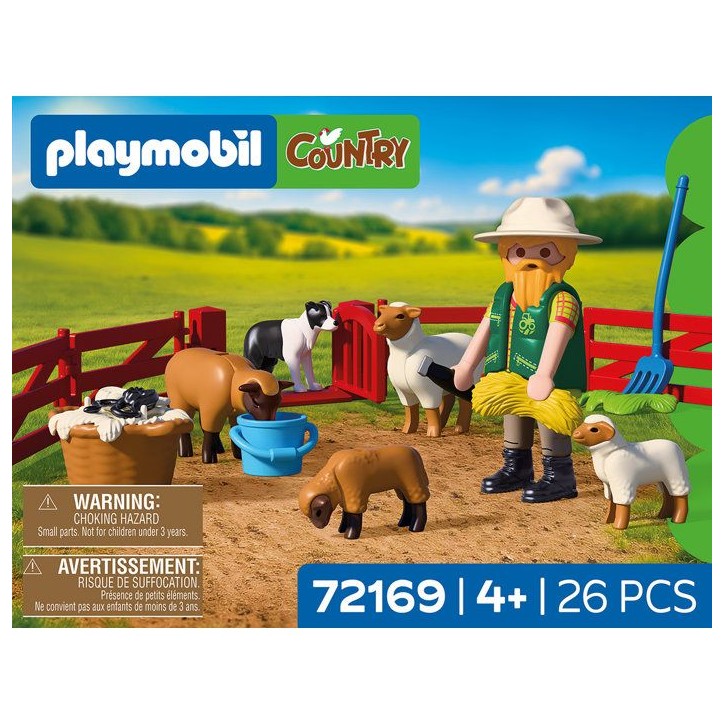 PLAYMOBIL 72169 Berger avec enclos a moutons & chien, Country la ferme, 26 pieces, des 4 ans PLAYMOBIL 72169 Berger avec enclos a moutons & chien, Country la ferme, 26 pieces, des 4 ans