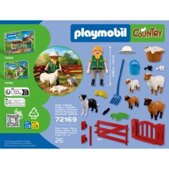 PLAYMOBIL 72169 Berger avec enclos a moutons & chien, Country la ferme
