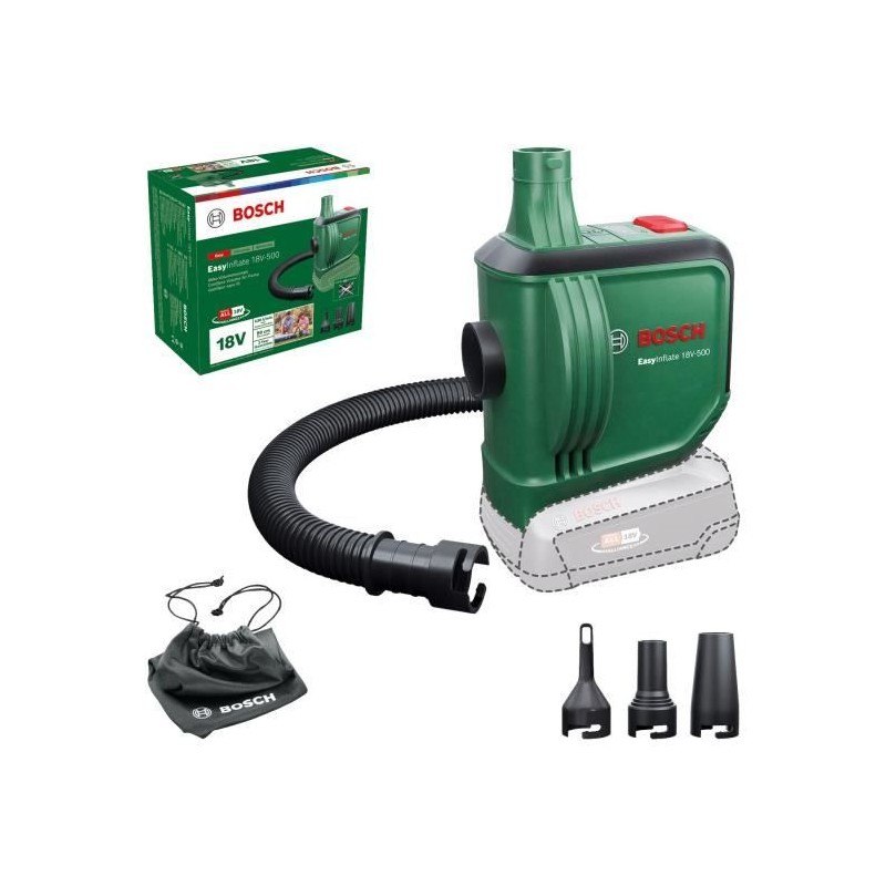 gonfleur sans fil BOSCH Easyinflate 18V-500 livré avec 3 buses a air, gonfleur sans fil BOSCH Easyinflate 18V-500 livré avec 3 buses a air,