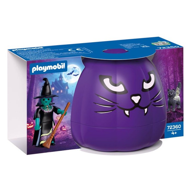 PLAYMOBIL 72360 Citrouille : Sorciere, Halloween, 7 pieces, Des 4 ans