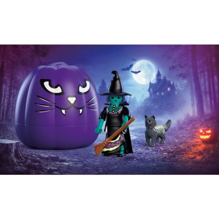 PLAYMOBIL 72360 Citrouille : Sorciere, Halloween, 7 pieces, Des 4 ans