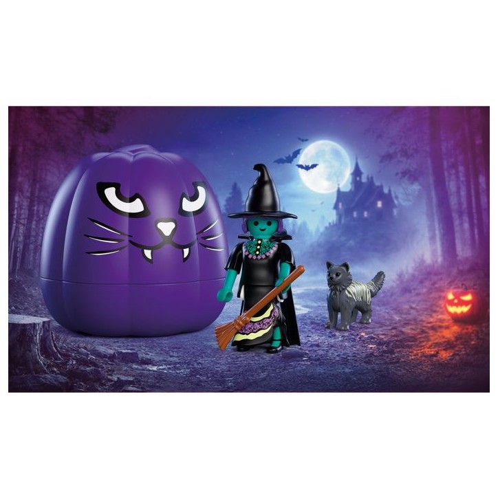 PLAYMOBIL 72360 Citrouille : Sorciere, Halloween, 7 pieces, Des 4 ans