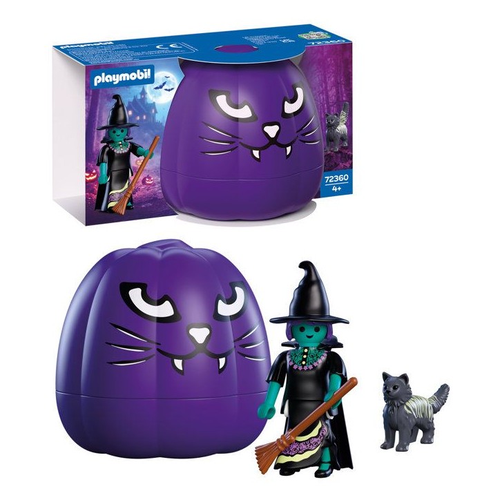 PLAYMOBIL 72360 Citrouille : Sorciere, Halloween, 7 pieces, Des 4 ans