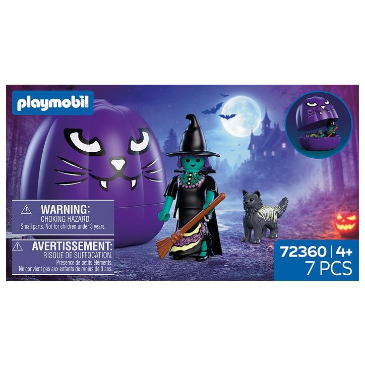 PLAYMOBIL 72360 Citrouille : Sorciere, Halloween, 7 pieces, Des 4 ans