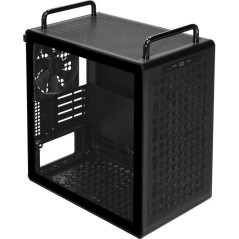 Boîtier PC Mini Tour - COOLER MASTER - QUBE 340 Black - Micro-ATX/Mini-ITX - Installation verticale ou horizontale - Verre trem