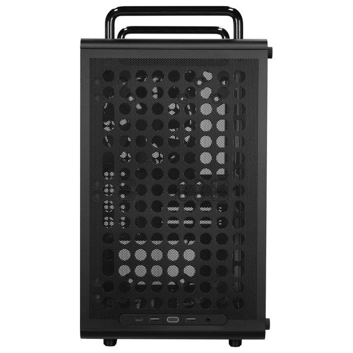 Boîtier PC Mini Tour - COOLER MASTER - QUBE 340 Black - Micro-ATX/Mini-ITX - Installation verticale ou horizontale - Verre trem
