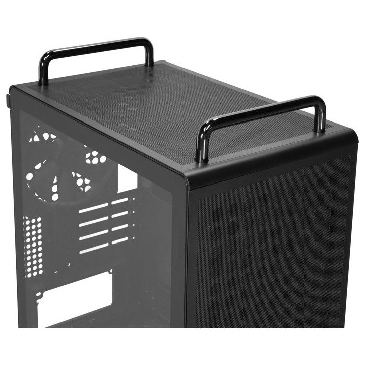 Boîtier PC Mini Tour - COOLER MASTER - QUBE 340 Black - Micro-ATX/Mini-ITX - Installation verticale ou horizontale - Verre trem