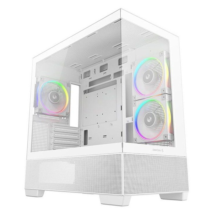 Boîtier PC - DEEPCOOL - CG380 3F - Blanc - Moyen tour - Micro-ATX - 3 ventilateurs ARGB inclus
