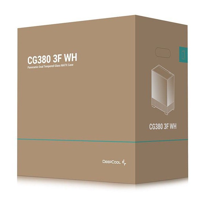 Boîtier PC - DEEPCOOL - CG380 3F - Blanc - Moyen tour - Micro-ATX - 3 ventilateurs ARGB inclus