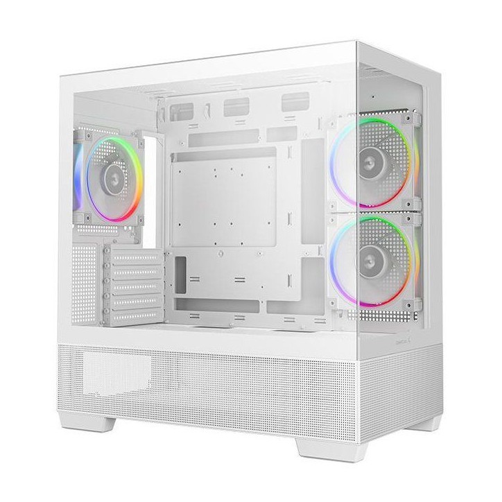 Boîtier PC - DEEPCOOL - CG380 3F - Blanc - Moyen tour - Micro-ATX - 3 ventilateurs ARGB inclus