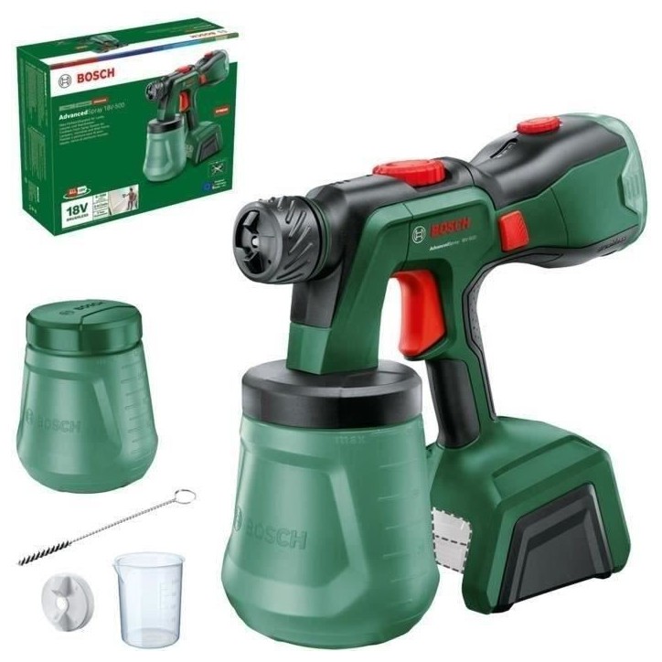 pistolet a peinture sans fil 18V BOSCH AdvancedSpray Gun 18V-500 sans batterie ni chargeur - 0603208200 pistolet a peinture sans fil 18V BOSCH AdvancedSpray Gun 18V-500 sans batterie ni chargeur - 0603208200