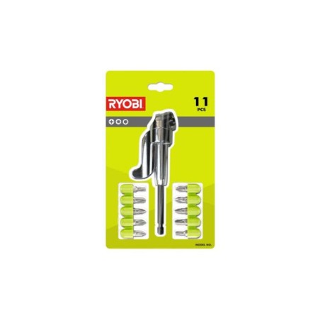 Kit embouts de vissage - RYOBI - RAKRAD11 - 10 pieces - Renvoi d'angle