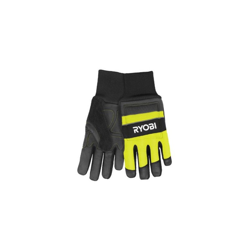 Gants anti-coupures tronçonneuse - RYOBI - RAC258L - Taille L