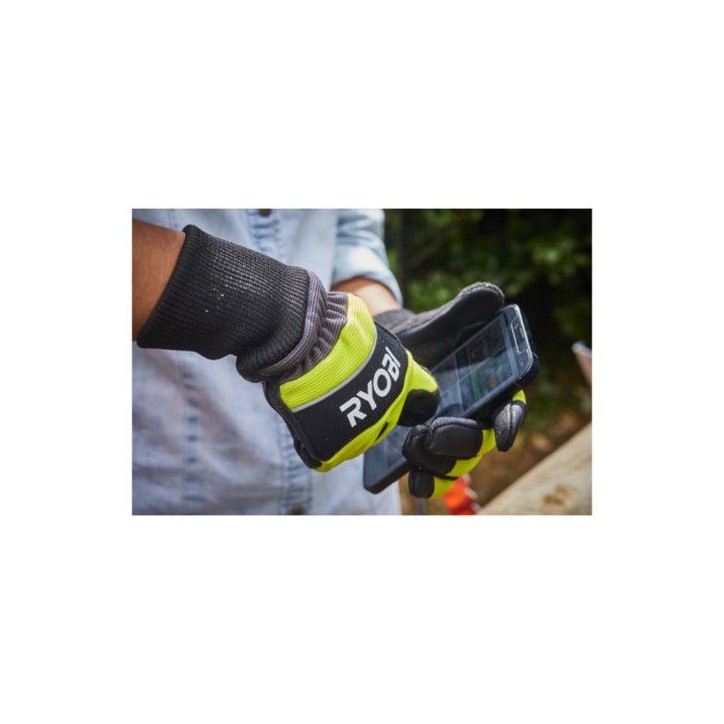 Gants anti-coupures tronçonneuse - RYOBI - RAC258L - Taille L