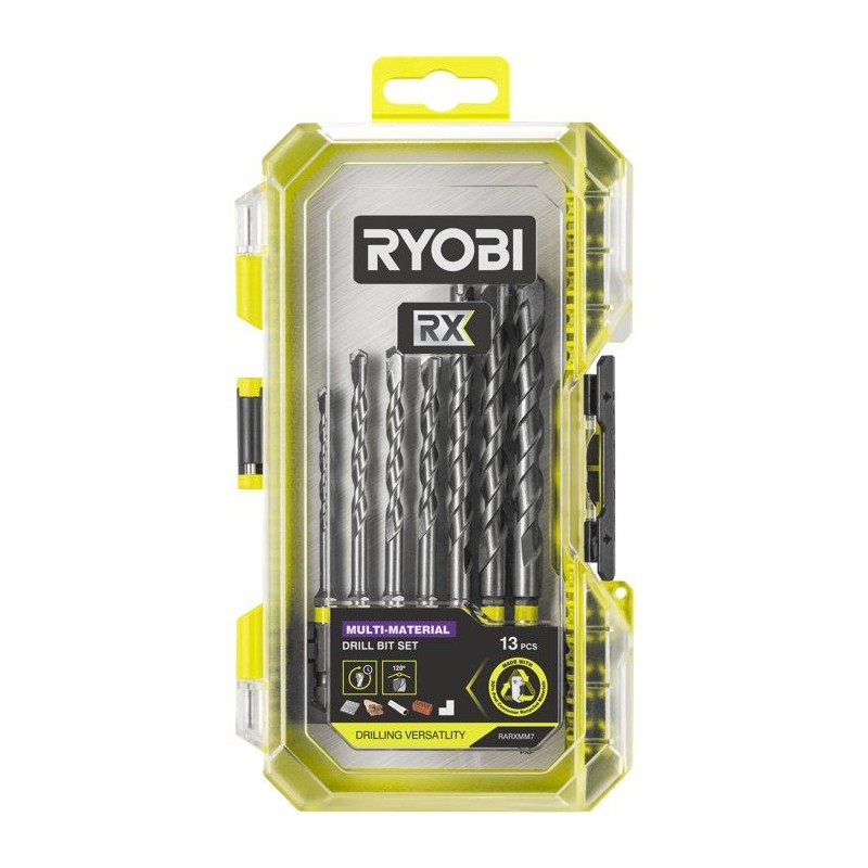 Coffret forets multi-matériaux RX - RYOBI - RARXMM7 - 7 forets - Ø4