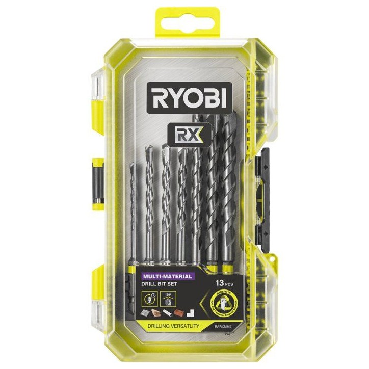 Coffret forets multi-matériaux RX - RYOBI - RARXMM7 - 7 forets - Ø4 a 10 mm - Compatible LINK Coffret forets multi-matériaux RX - RYOBI - RARXMM7 - 7 forets - Ø4 a 10 mm - Compatible LINK
