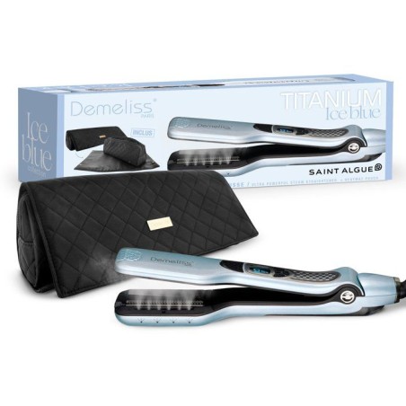 Lisseur vapeur - SAINT ALGUE - Demeliss Titanium Ice Blue 26 - Plaques