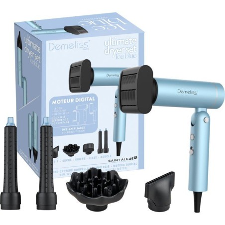 Seche-cheveux multistyler - SAINT ALGUE - Demeliss Ice Blue 26 - Pliab