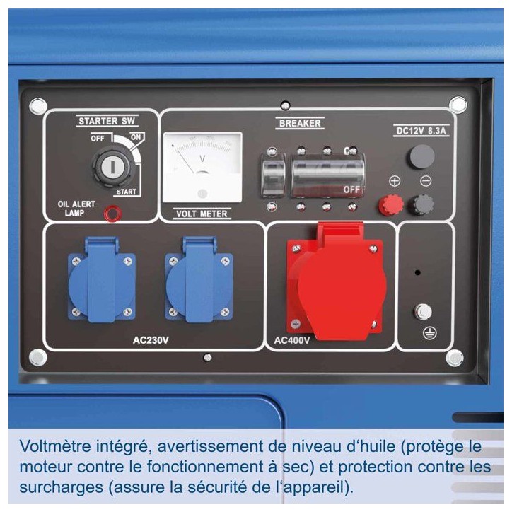 Groupe électrogene diesel AVR SCHEPPACH - SG5200D - 4200W / 5000 W - 7,7 PS Groupe électrogene diesel AVR SCHEPPACH - SG5200D - 4200W / 5000 W - 7,7 PS
